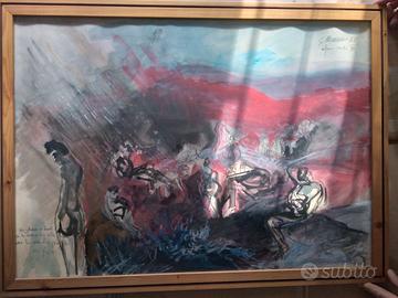 quadro di Mannino G. "peccati di gola" 1978