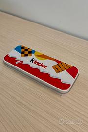 Astuccio borsellino portapenne Kinder in metallo