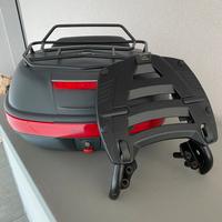 Bauletto moto givi due caschi