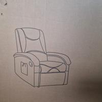 Poltrona motorizzata ecopelle 