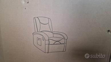 Poltrona motorizzata ecopelle 