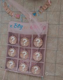 Gioco tic tac toe gender reveal