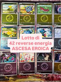 Pokémon Ascesa Eroica lotto di 42 reverse energia