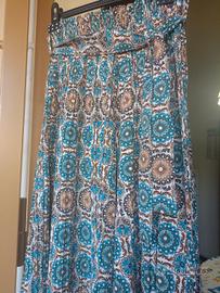 pantalone a gonna -palazzo stile boho-chic