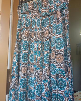 pantalone a gonna -palazzo stile boho-chic