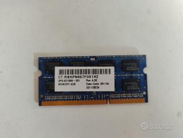 Ram 4GB DDR3 SODIMM per Notebook