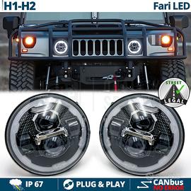 FARI LED Per HUMMER H1 H2 Angel Eyes OMOLOGATI