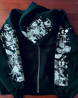 Supreme x AOI Zip Up Hooded Sweatshirt Black