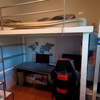 Letto in ferro con scrivania x camere piccole 