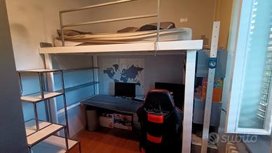 Letto in ferro con scrivania x camere piccole 