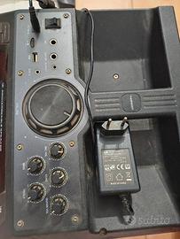 cassa con USB,schedina, radio , bluetooth,luci 