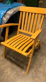 SEDIE PIEGHEVOLI IN LEGNO MASSELLO