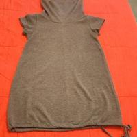 Vestitino lana beige maniche corte collo alto