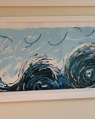 Mario Schifano - Onde - Serigrafia Materia - P.A