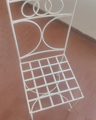 Sedie da giardino in ferro