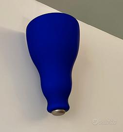 Coppia applique in vetro di Murano blu
