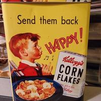 Scatola di latta retrò per Cornflakes Kellogg's -