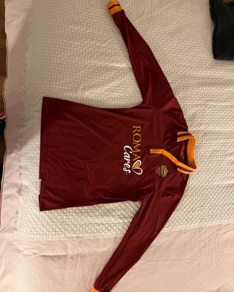 Maglia home maniche lunghe As Roma numerata
