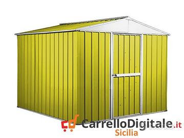 Box porta attrezzi lamiera 276x260 7,2 mq giallo