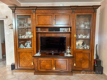 Parete attrezzata antica Ebanisteria