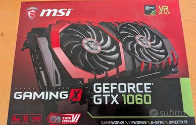 GTX MSI NVIDIA 1060 GAMING X 6GB