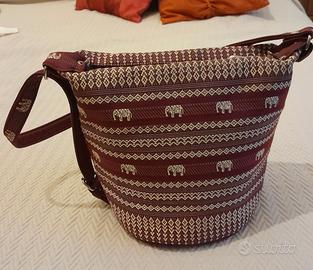 Borsa stile indiano porpora e oro