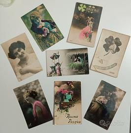 Lotto di 7 cartoline vintage anni'30 