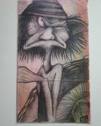 Disegno a matita e carboncino, Goblin Folletto