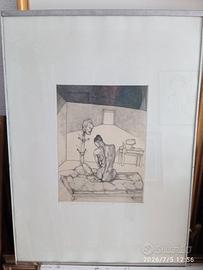 QUADRO OPERA GRAFICA ARTISTA ATTARDI UGO