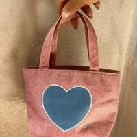 borsa Barbie rosa in tessuto – cuore applicato, st