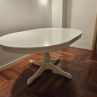 tavolo bianco allungabile tondo sedie ikea