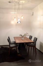 Lampadario a bulbi in vetro soffiato