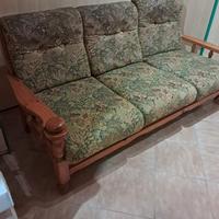 Divano in legno di pino massiccio - stile rustico