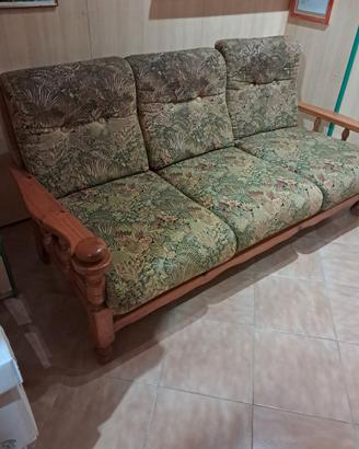 Divano in legno di pino massiccio - stile rustico