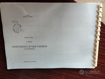 Libro di fondamenti di scienza delle Costruzioni
