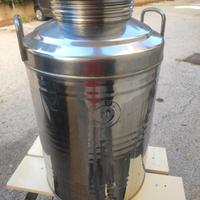 Bidone olio 50 L con rubinetto inox