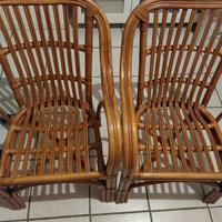 2 sedie bambù giardino salotto
