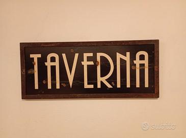 insegna metallica Taverna