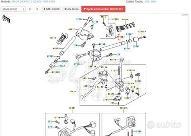 Semimanubrio Dx Kawasaki NINJA ZX-6R G1-G2 4600314