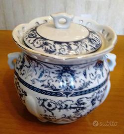 Biscottiera alta in porcellana Venetian Lagoon