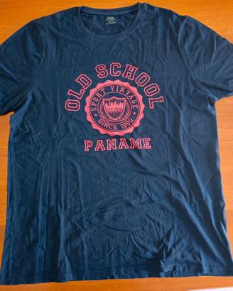 T-shirt Old School Paname Kiabi blu/rossa XL