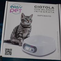 Ciotola e bilancia per cani e gatti Easy Pet nuova