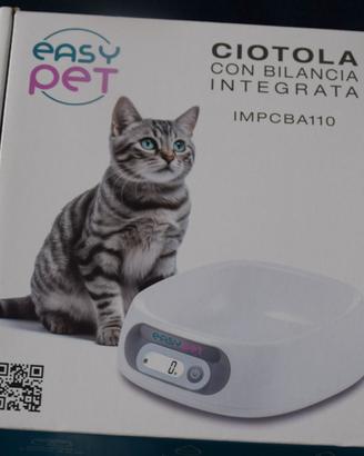 Ciotola e bilancia per cani e gatti Easy Pet nuova