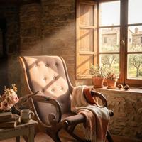 ⚜️ Sedia a Dondolo in legno