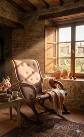 ⚜️ Sedia a Dondolo in legno