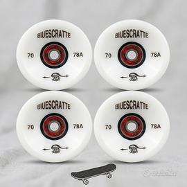 Set 4 Ruote Longboard + Cuscinetti ABEC-9 - NUOVE