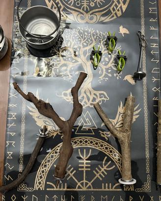 Posatoi in legno e accessori per pappagalli