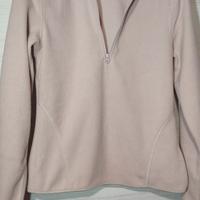 🌸 Felpa dolcevita rosa con zip a metà Tg. XXS/XS 