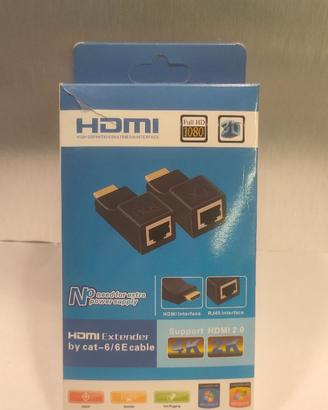 Extender HDMI 2.0 1080p 3D cavo CAT.6/6E 30m