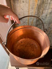 Paiolo in rame antico 30 cm - 1,6 kg